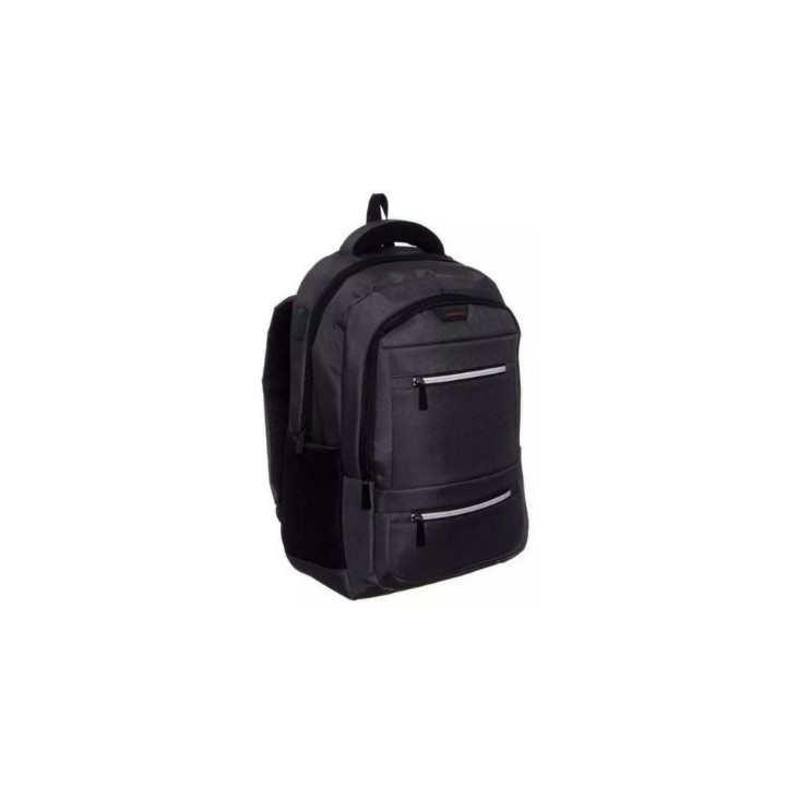 mochila portatil unicross litium 18  negro usb compartimento acolchado 45x30x21cm