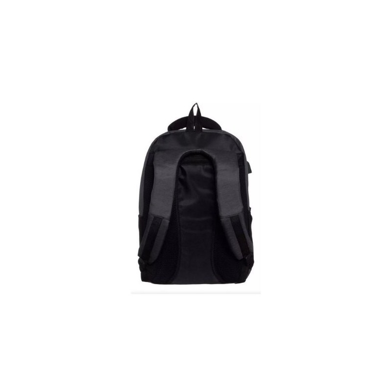 mochila portatil unicross litium 18  gris usb compartimento acolchado 45x30x21cm