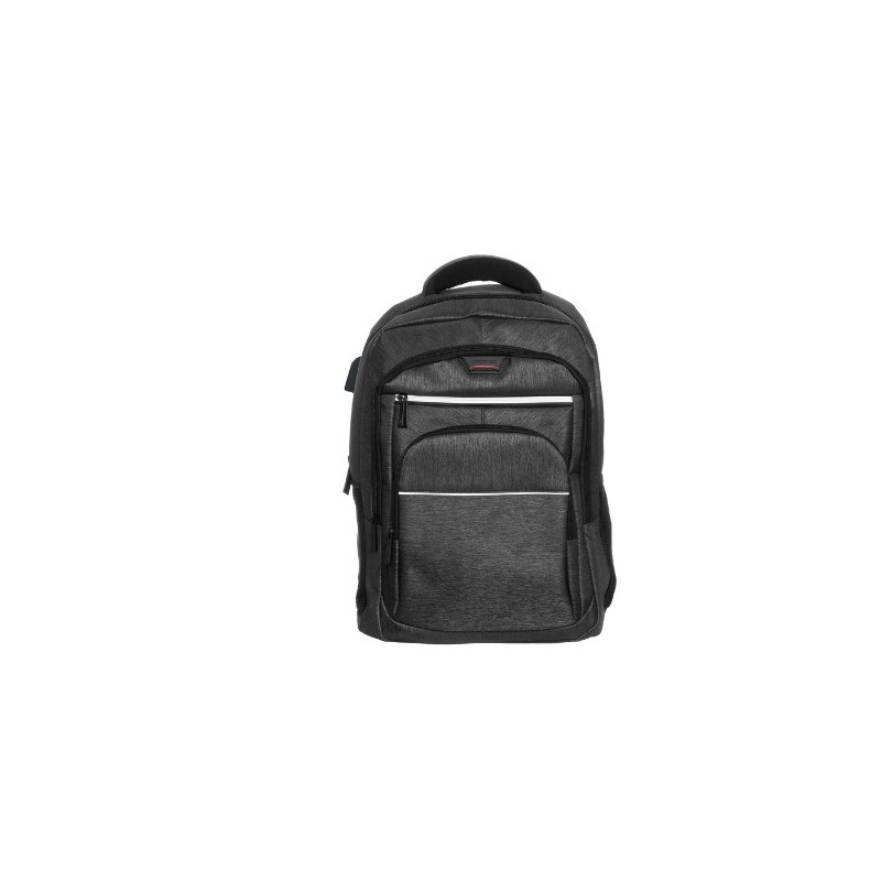 mochila portatil unicross tolhuin 18  negro usb compartimento acolchado 47x33x21cm