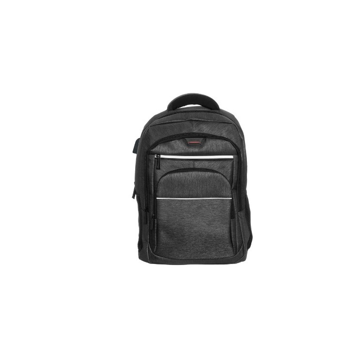 mochila portatil unicross tolhuin 18  negro usb compartimento acolchado 47x33x21cm