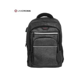 mochila portatil unicross tolhuin 18  negro usb compartimento acolchado 47x33x21cm