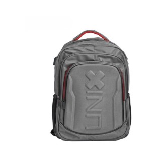 mochila portatil unicross shield 19  gris usb compartimento acolchado 46x32x17cm