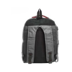 mochila portatil unicross shield 19  gris usb compartimento acolchado 46x32x17cm