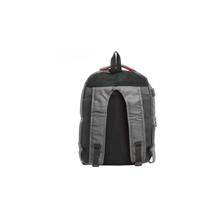 mochila portatil unicross shield 19  gris usb compartimento acolchado 46x32x17cm