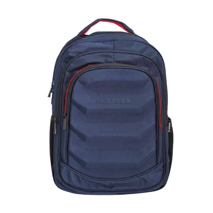 mochila portatil unicross motion 19  azul usb compartimento acolchado 46x32x17cm
