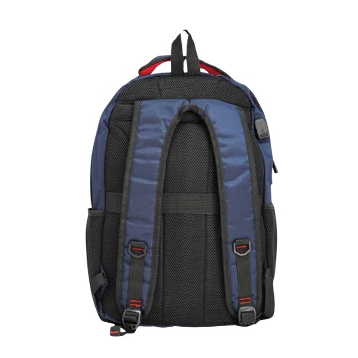 mochila portatil unicross motion 19  azul usb compartimento acolchado 46x32x17cm
