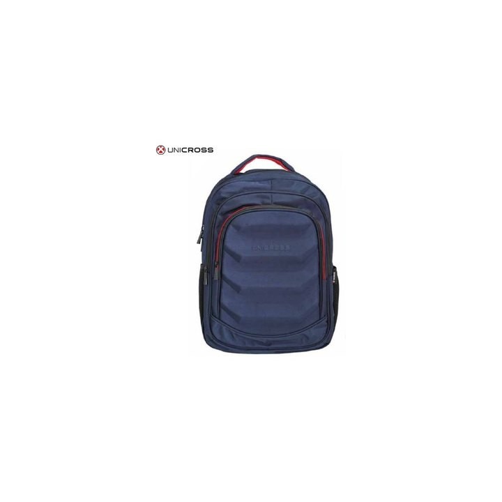 mochila portatil unicross motion 19  azul usb compartimento acolchado 46x32x17cm