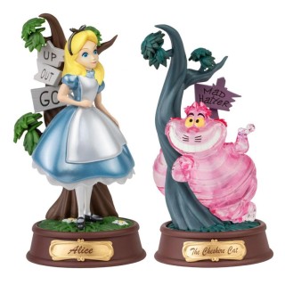 beast kingdom set de 2 figuras mini dstage disney alicia en el pais de las maravillas color especial