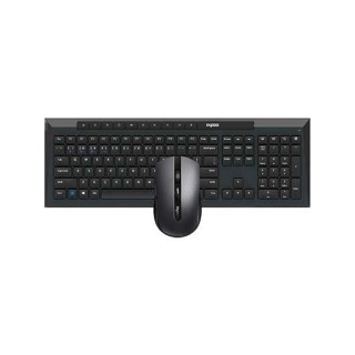 pack raton+teclado wireless rapoo 8210m black bt 5.0 2.4ghz qwerty tecl.num usb pila aa