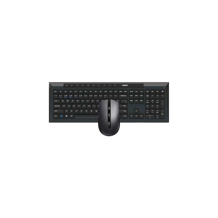 pack raton+teclado wireless rapoo 8210m black bt 5.0 2.4ghz qwerty tecl.num usb pila aa
