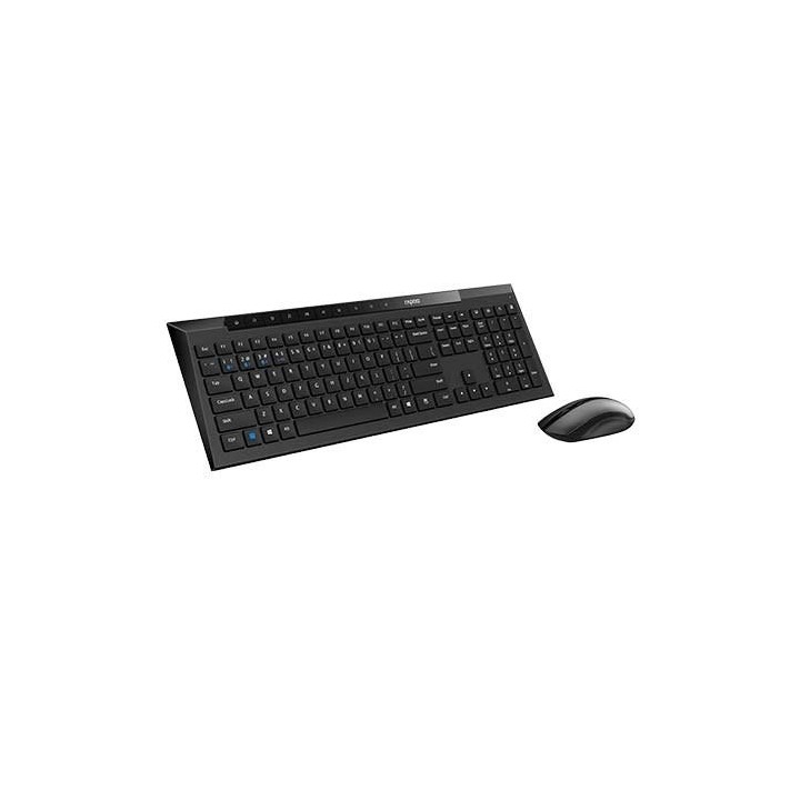 pack raton+teclado wireless rapoo 8210m black bt 5.0 2.4ghz qwerty tecl.num usb pila aa