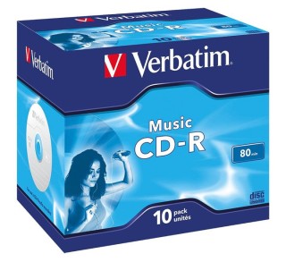 pack 10 u cd-r verbatim 700mb 52x jewel