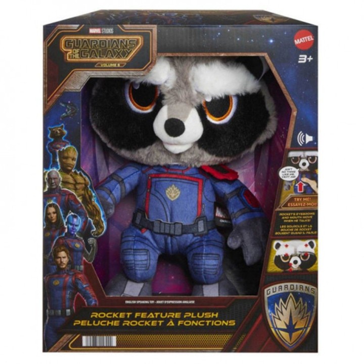 mattel peluche mattel marvel guardianes de la galaxia rocket