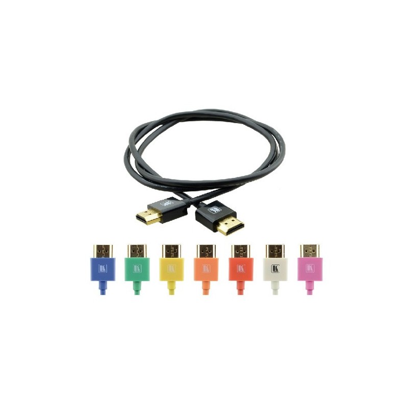 kramer kramer cable hdmi flexible alta velocidad con ethernet ultra plano color negro (c-hm/hm/pico/
