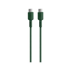 cable hune eco usb-c a usb-c 100cm verde bosque 3a 60w carga y sincroniza