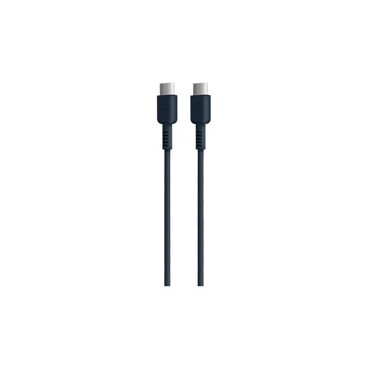 cable hune eco usb-c a usb-c 100cm azul oceano 3a 60w carga y sincroniza