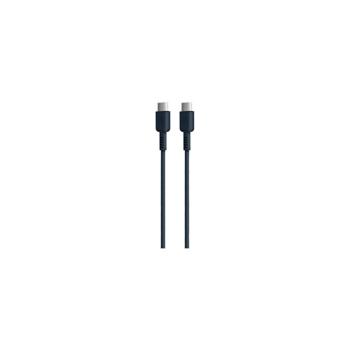 cable hune eco usb-c a usb-c 100cm azul oceano 3a 60w carga y sincroniza