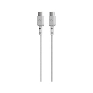 cable hune eco usb-c a usb-c 100cm blanco nieve 3a 60w carga y sincroniza