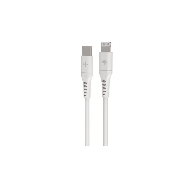 cable hune eco usb-c a lightning 100cm blanco 3a mfi carga y sincroniza