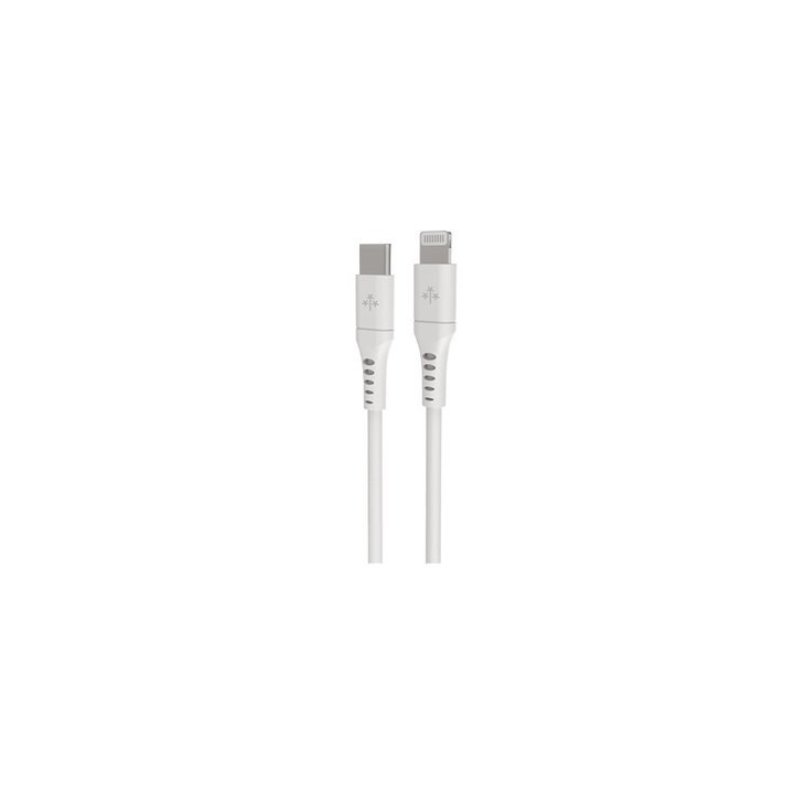 cable hune eco usb-c a lightning 100cm blanco 3a mfi carga y sincroniza