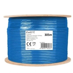 ewent bobina cable red cat6a u/utp,lszh,305m