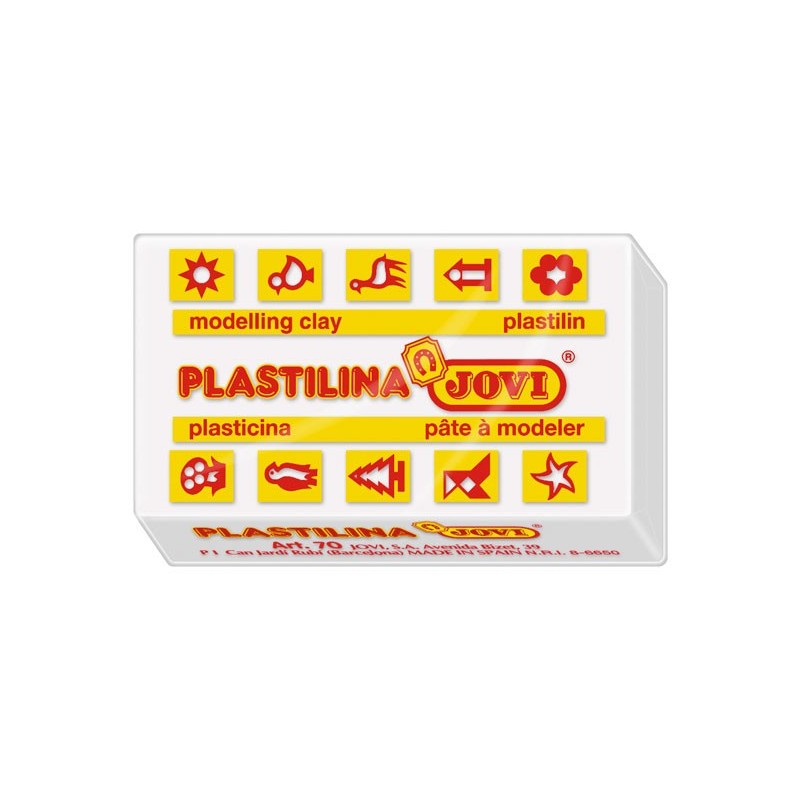 pastilla plastilina jovi 50g blanco 7001