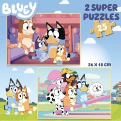 (liqu.) puzzle educa bluey 2x25 pz.  madera