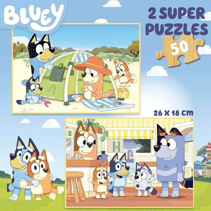(liqu.) puzzle educa bluey 2x50 pz. madera