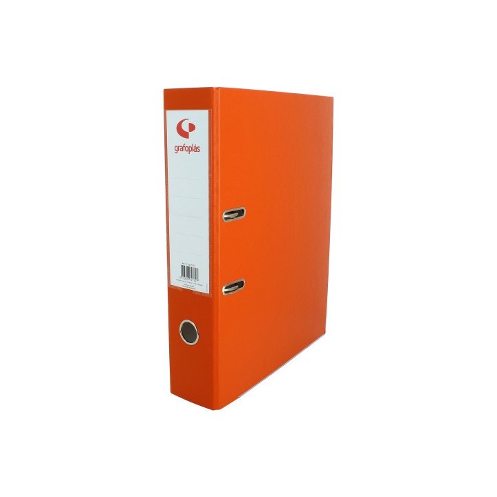 grafoplas archivador palanca 65 color naranja a4 lomo ancho 290x320x75 grafoplas 17269552  pack: 12