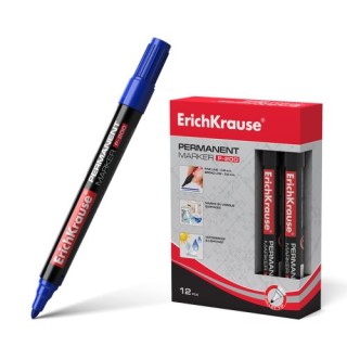 erich krause marcador permanente p-200 azul erich krause 4778  pack: 12 unidades