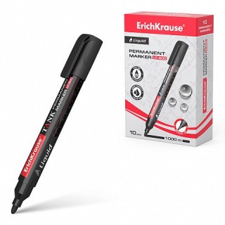 erich krause marcador permanente con tinta liquida lp-600 color negro erich krause 48769  pack: 10 u