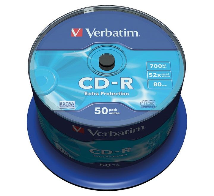 bob. 50 cd-r verbatim 700mb 80min extra protec