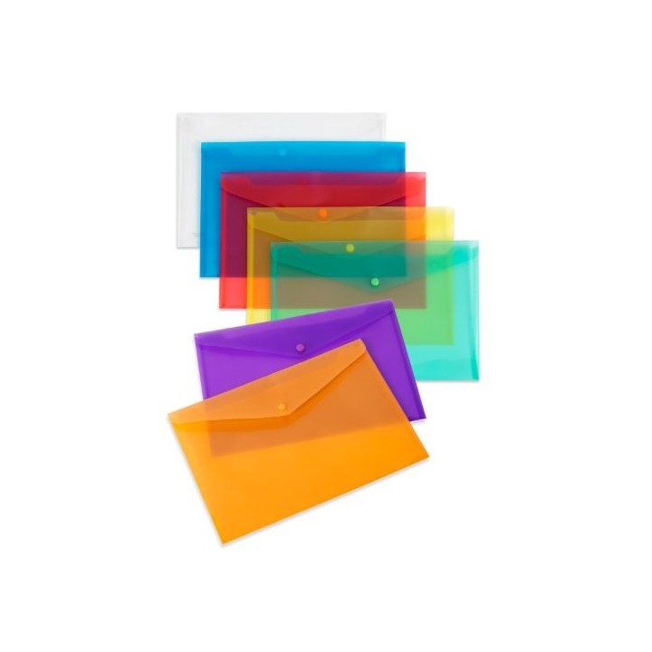 carchivo sobre broche polipropileno translucido color azul carchivo 342k09  pack: 10 unidades