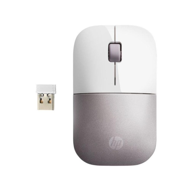 hp mouse raton hp wireless inalambrico z3700 -  hasta 1200dpi -  blanco y rosa