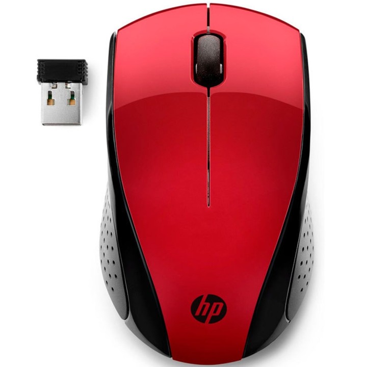 hp mouse raton hp optico wireless inalambrico 220 rojo