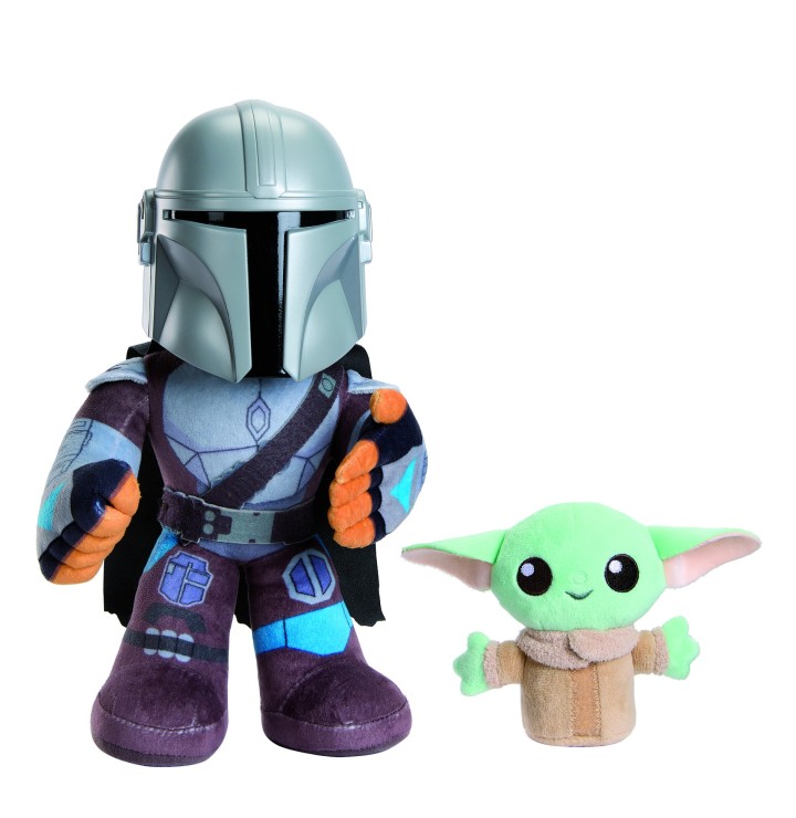 mattel peluche mattel star wars clan de dos mandalorian y grogu