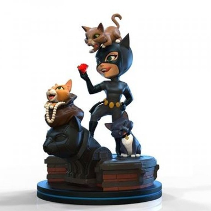 quantum mechanix figura quantum mechanix dc comics catwoman 13 cm q - fig elite