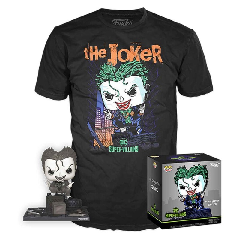 funko funko pop dc comics dc jim lee joker + camiseta ut - 56648
