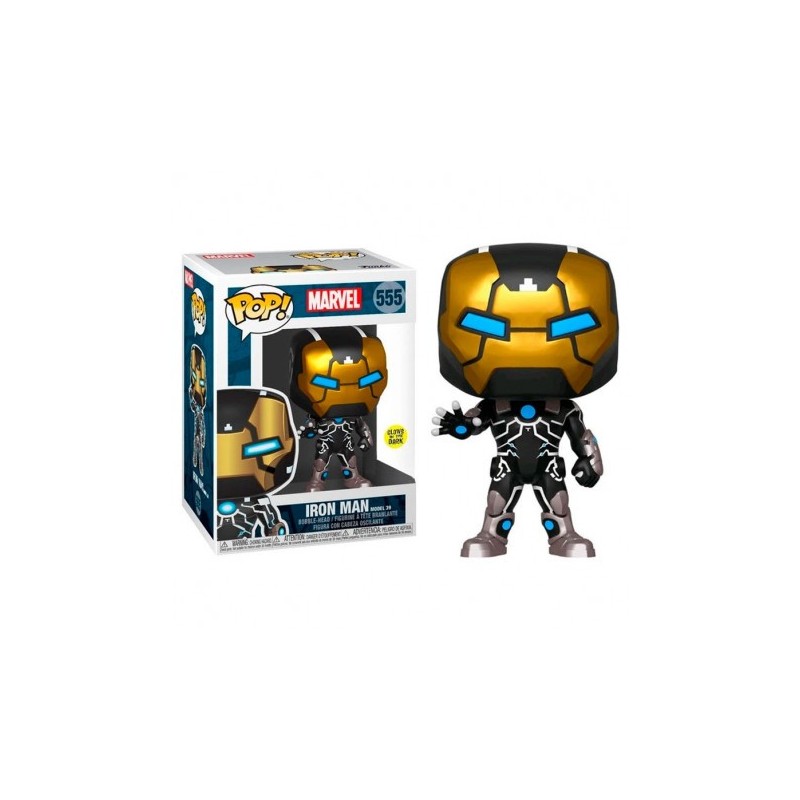 funko funko pop marvel 80th iron man modelo 39 brillo en la oscuridad 43965