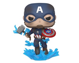 funko funko pop marvel los vengadores endgame capitan america con escudo roto & mjolnir 45137