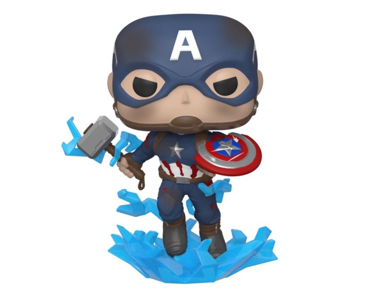 funko funko pop marvel los vengadores endgame capitan america con escudo roto & mjolnir 45137
