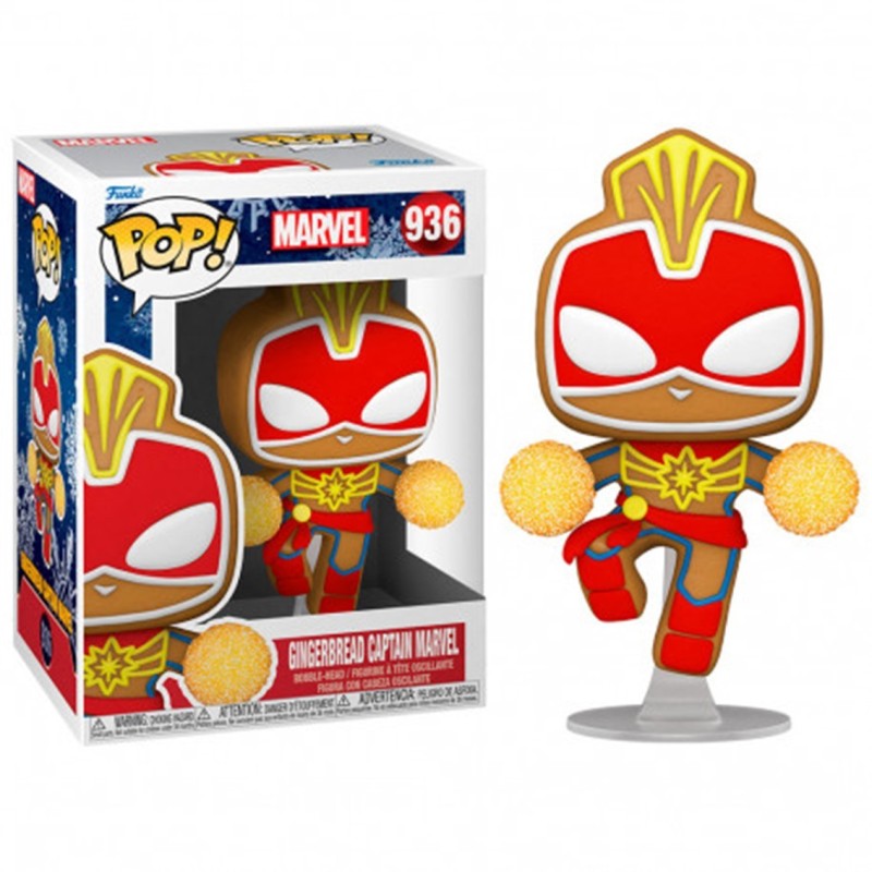 funko funko pop marvel navidad galleta jengibre capitana marvel 50661