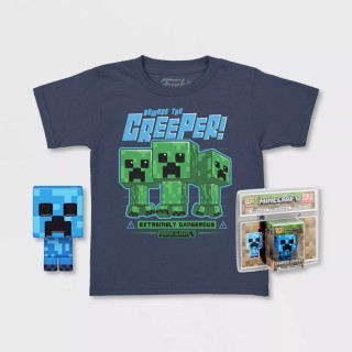 funko pop & tee minecraft charged creeper funko + camiseta talla s