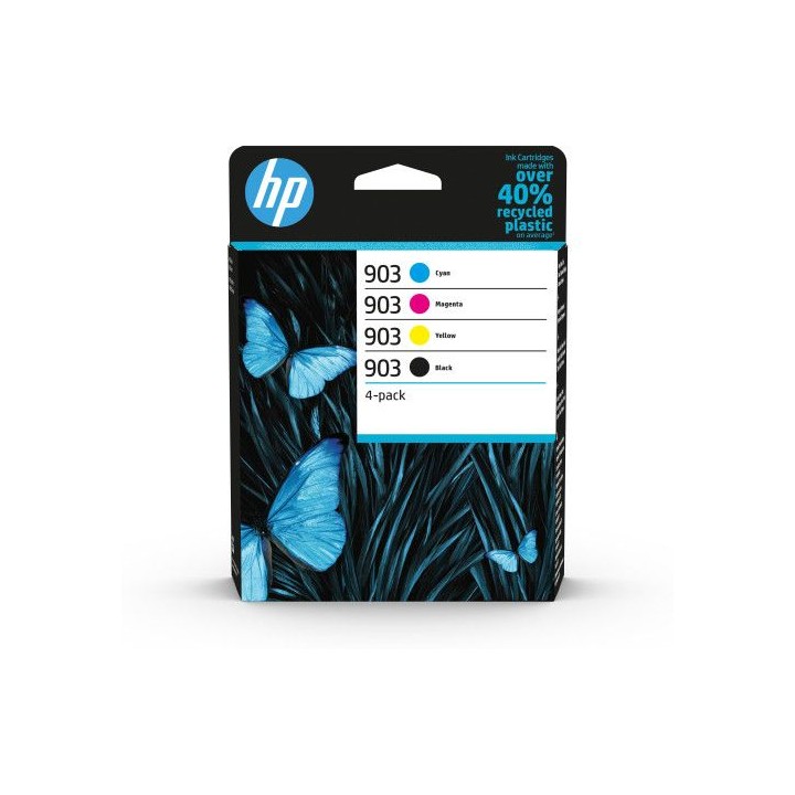 hp paquete de 4 cartuchos de tinta original 903 negro/cian/magenta/amarillo
