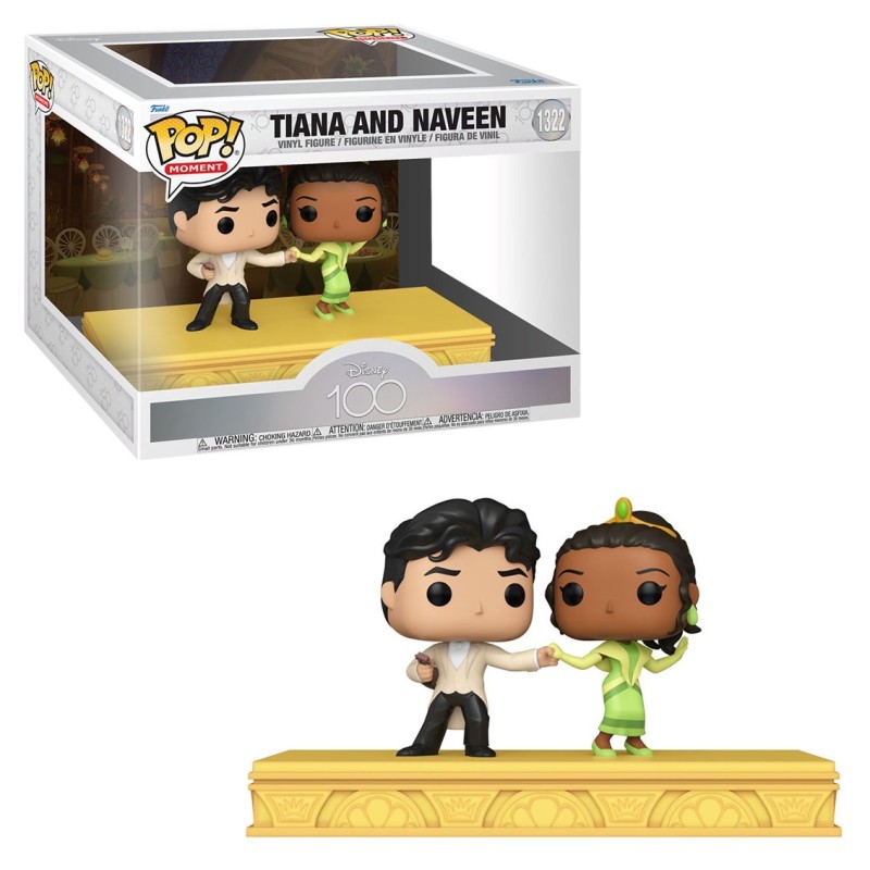funko funko pop moment pack de 2 disney 100 aniversario tiana & naveen 67976