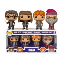 funko funko pop harry potter pack 4 figuras harry hermione dumbledore ron