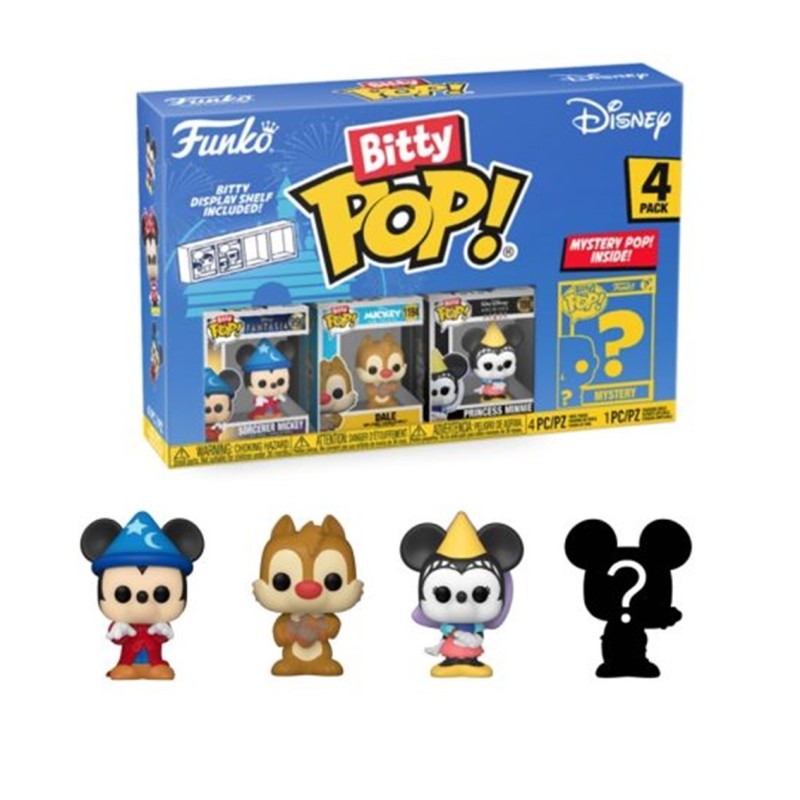 funko bitty pop funko disney sorcerer mickey 4pk
