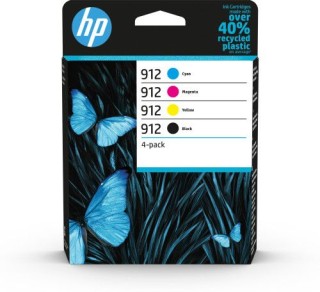 hp paquete de 4 cartuchos de tinta original 912 negro/cian/magenta/amarillo