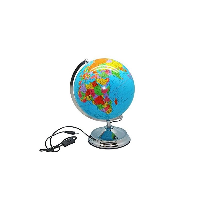 poessa esfera terrestre 25 cm azul con luz interior 320073