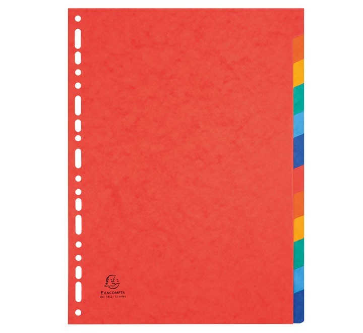 separadores exacompta cart. lustrada 12 pos